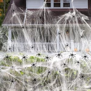 obqo Halloween Deko Spinnennetz 300g
