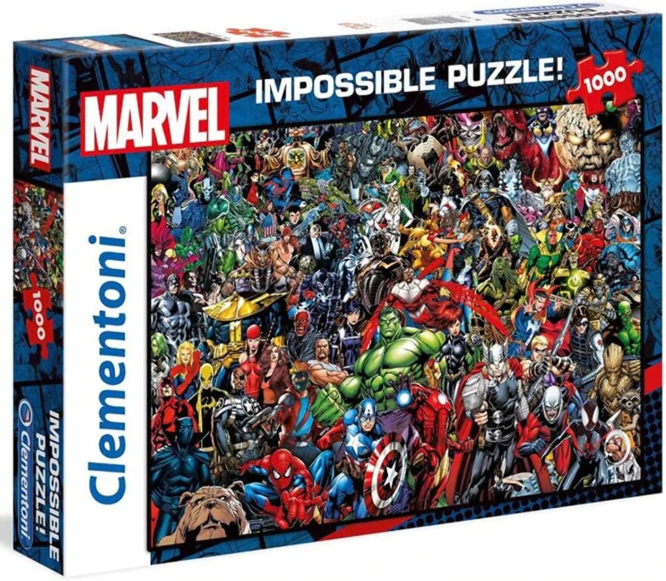 Clementoni 39411 Marvel Universe – 1000 Teile, Impossible Puzzle