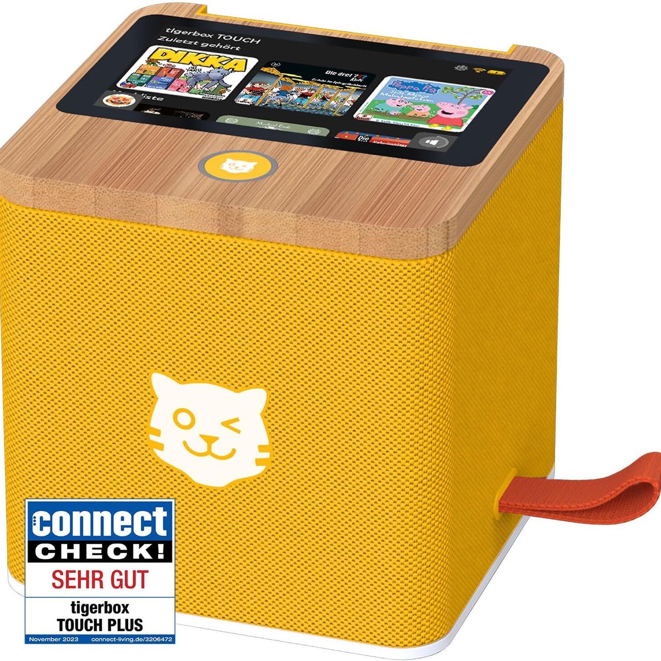 tigermedia tigerbox Touch Plus gelb mit extra Langer Akkulaufzeit und Bluetooth