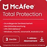 McAfee Total Protection 2022 | 3 Geräte | 1 Jahr | Virenschutz, Web-Schutz, Kennwort-Manager, VPN, I
