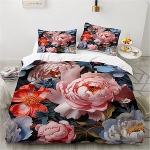 Luowei Bettwäsche mit Blumen-Motiv