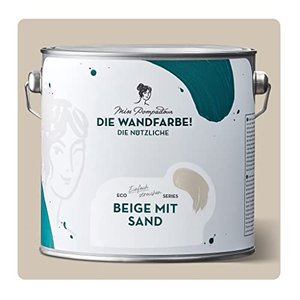 MissPompadour abwaschbare Wandfarbe Beige mit Sand 2,5 L