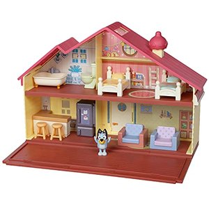 Bluey Familienhaus-Spielset inklusive 6 cm Bluey-Figur - offizieller Bluey-Sammelartikel