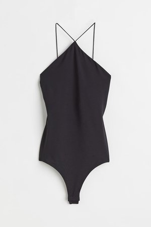 Stringbody aus Jersey - Schwarz - Damen