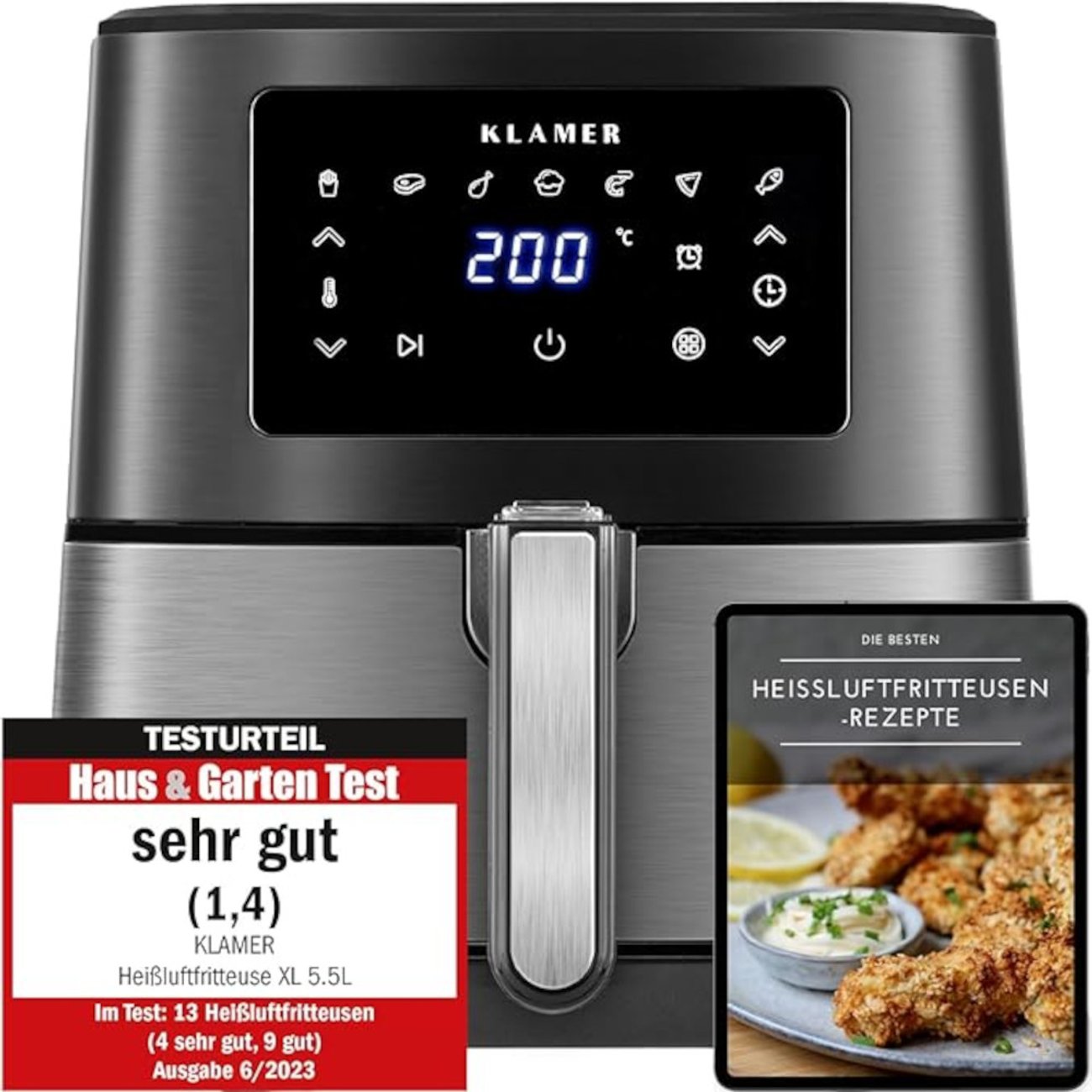 KLAMER XXL Heißluftfritteuse