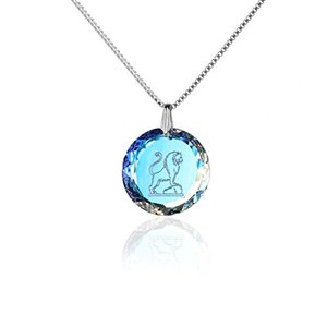 Halskette 925 Silber Sternzeichen Tierkreiszeichen Löwe mit Swarovski®Kristall