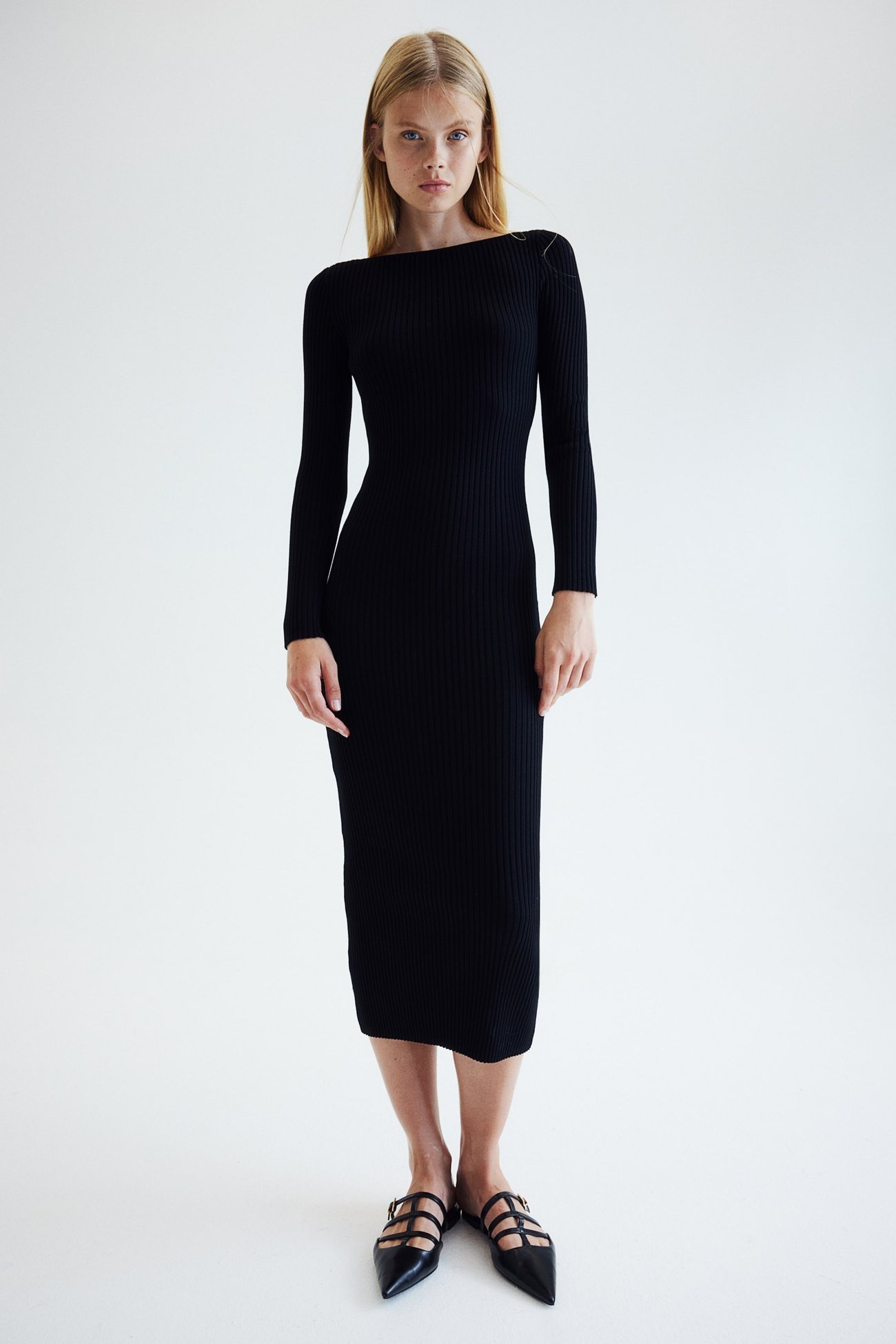 Bodycon-Kleid mit U-Boot-Ausschnitt