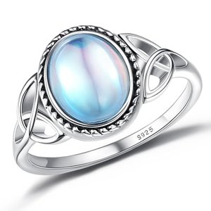 Adramata - 925 Sterling Silber Ring mit Mondstein