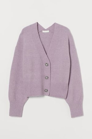 Cardigan mit Strassknöpfen