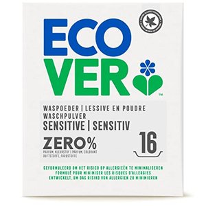 Ecover ZERO Waschpulver (1,2 kg/16 Waschladungen), Sensitiv Waschmittel mit pflanzenbasierten Inhalt
