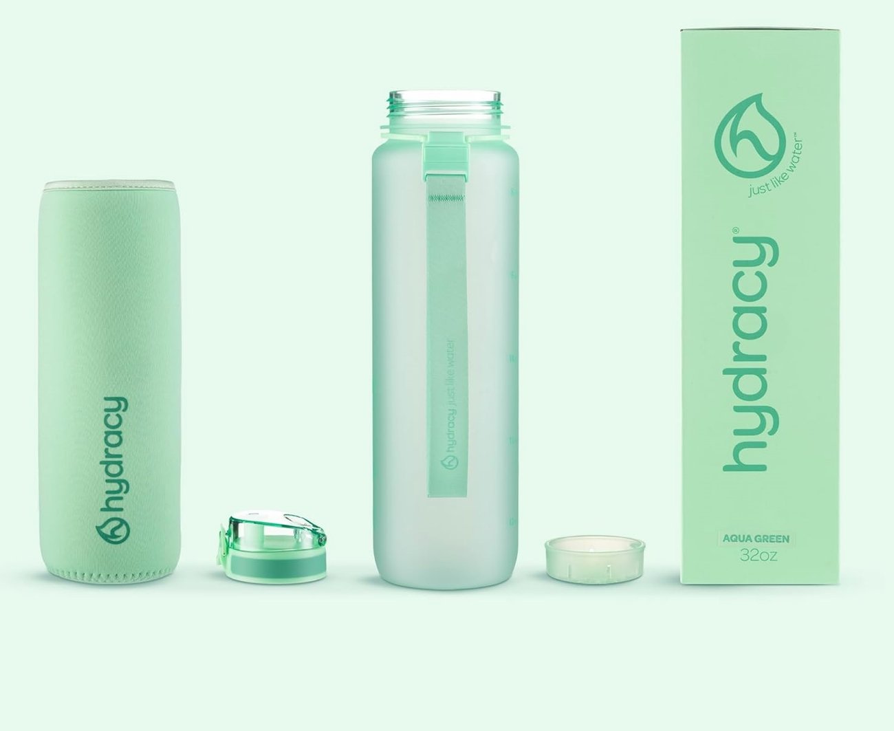 Hydracy Trinkflasche mit Fruchteinsatz & Zeitmarkierung