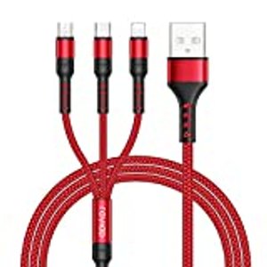 Multi USB Kabel, RAVIAD 3 in 1 Universal Ladekabel 