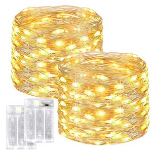 2x12m, 120 LED Lichterkette-Draht mit Timer
