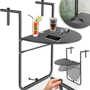 Balkonhängetisch klappbar; 3-Fach höhenverstellbar