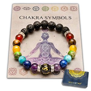 Chakra-Armband mit Schmuckbeutel & Karte