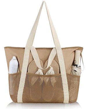 HOMESPON Strandtasche Damen mit Reißverschluss