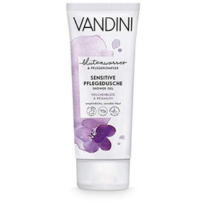 VANDINI Sensitive Pflege Duschgel Damen mit Veilchenblüte & Reismilch - Pflegedusche für empfindlich