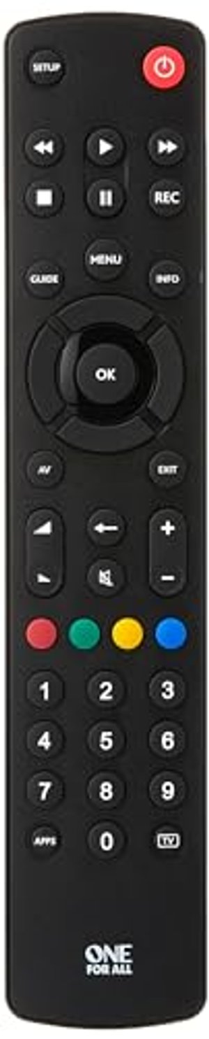 One For All Contour TV Universal Fernbedienung TV - Steuerung von TV / Smart TV