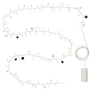 STRÅLA Lichterkette (80), LED - batteriebetrieben Punkte/silberfarben