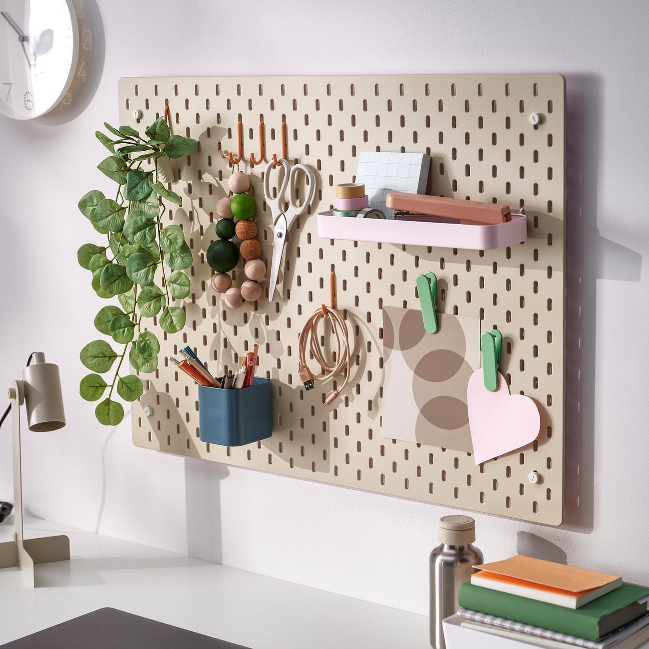 SKÅDIS Lochplatte - beige/rosa