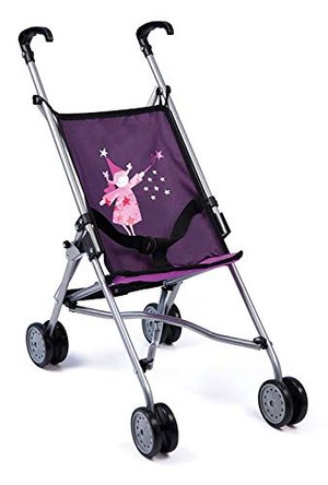 Bayer Design 30112AA - Puppen Buggy, zusammenklappbar, mit Doppelrädern, lila