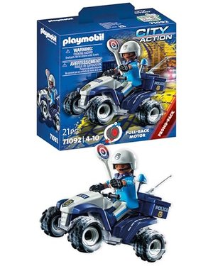 PLAYMOBIL City Action 71092 Polizei-Speed Quad mit Rückzugsmotor