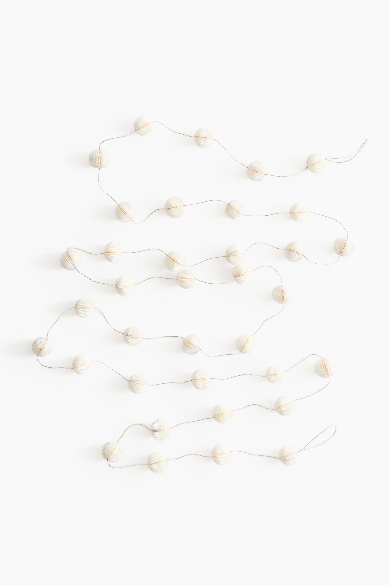 Glitzernde Wabengirlande - Cremefarben