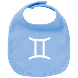 huuraa Baby Lätzchen Zwillinge Sternzeichen Zeichen Unisex Latz Größe Babyblue mit Tierkreiszeichen 