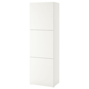 BESTÅ Regal mit Türen - weiß Lappviken/weiß 60x42x193 cm