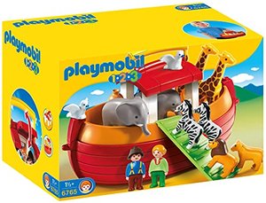 PLAYMOBIL 1.2.3 Meine kleine Mitnehm-Arche-Noah, mit 12 Tieren