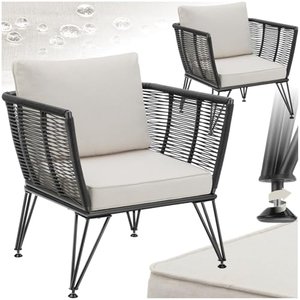 tectake 2er Set Lounge Sessel