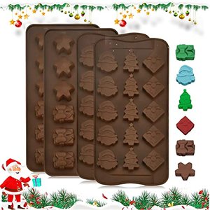 4 Stück Weihnachten Schokoladenformen Silikon