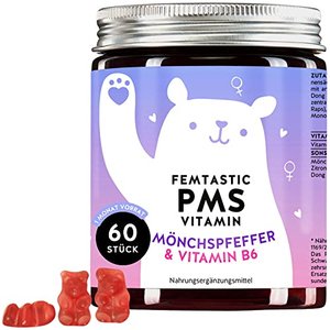 PMS Gummies - Mönchspfeffer, Vitamin B6 & Dong Quai Extrakt - Regulierung des Hormonhaushalts