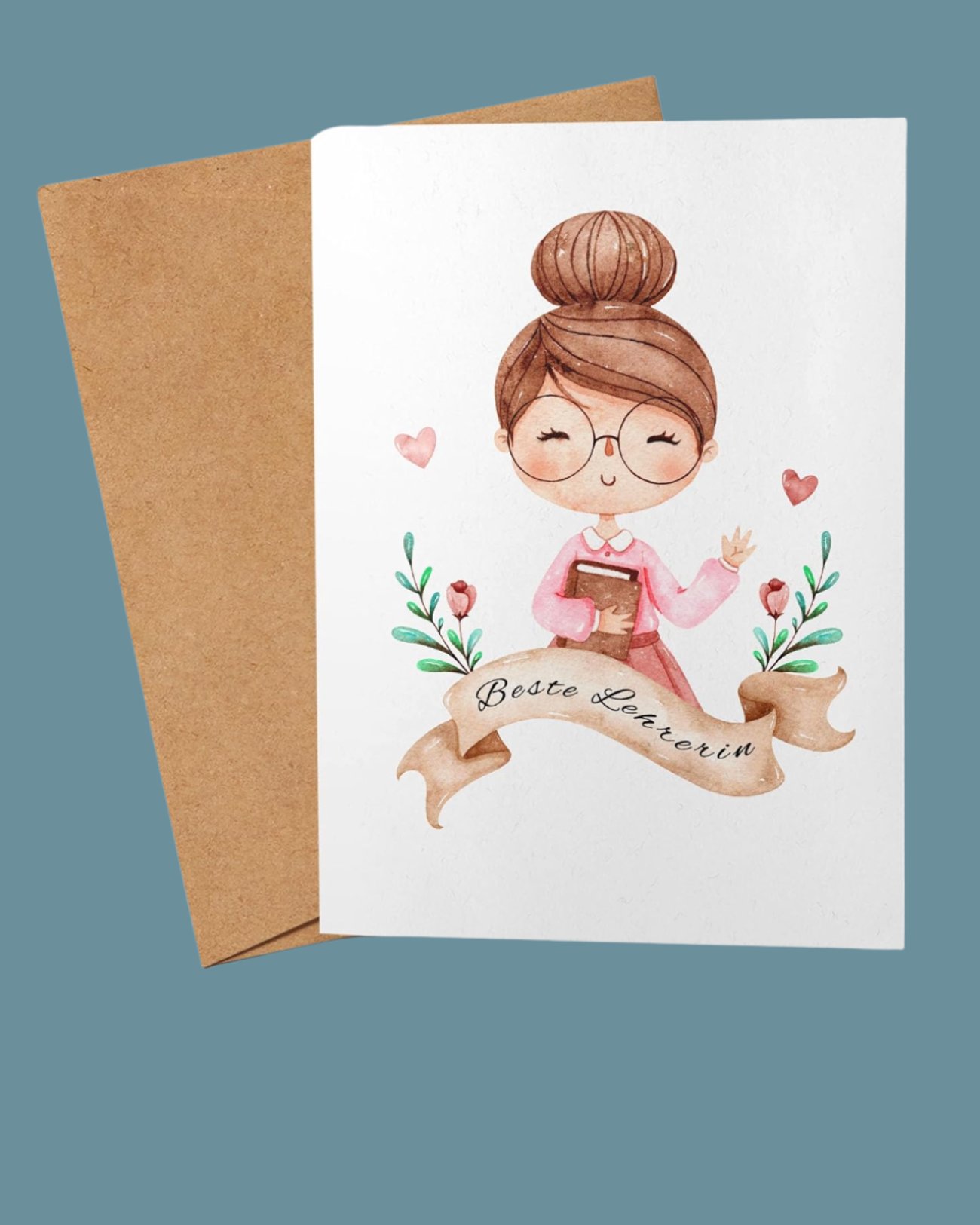 Kiddle-Design Karte für Lehrerin Personalisiert mit Name