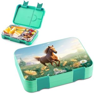 Jarlson Brotdose Kinder mit Fächern - TONI Lunchbox - Bento Box auslaufsicher – Jausenbox für Kinder