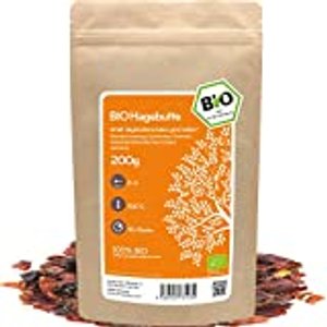 amapodo Hagebutten getrocknet Bio 200g - Hagebuttentee - Hagebutte - Getrocknete Beeren - Tee Frücht