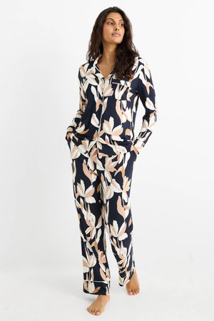Geblümter Viskose-Pyjama