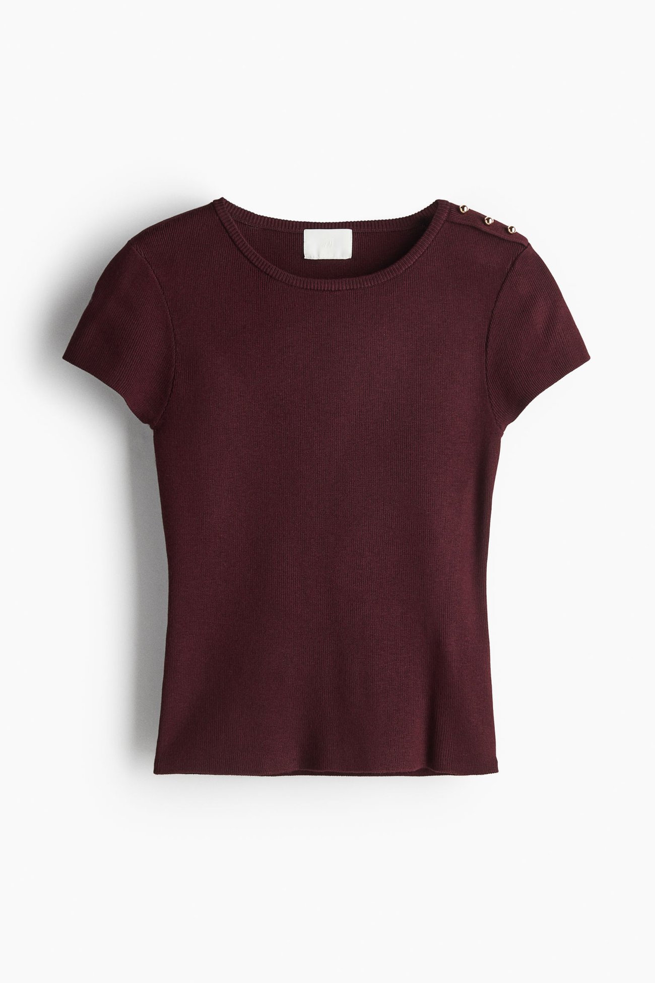 Shirt mit Zierknöpfen - Rot - Damen