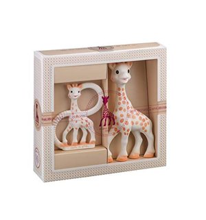 Vulli 000001 Geschenkset Geburt Sophie die Giraffe + Beißring, beige