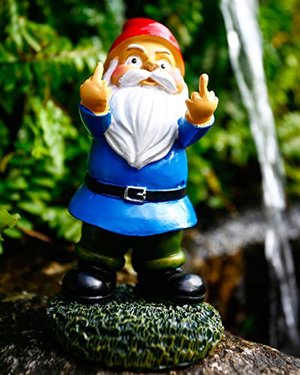Frecher Gartenzwerg, 14 cm
