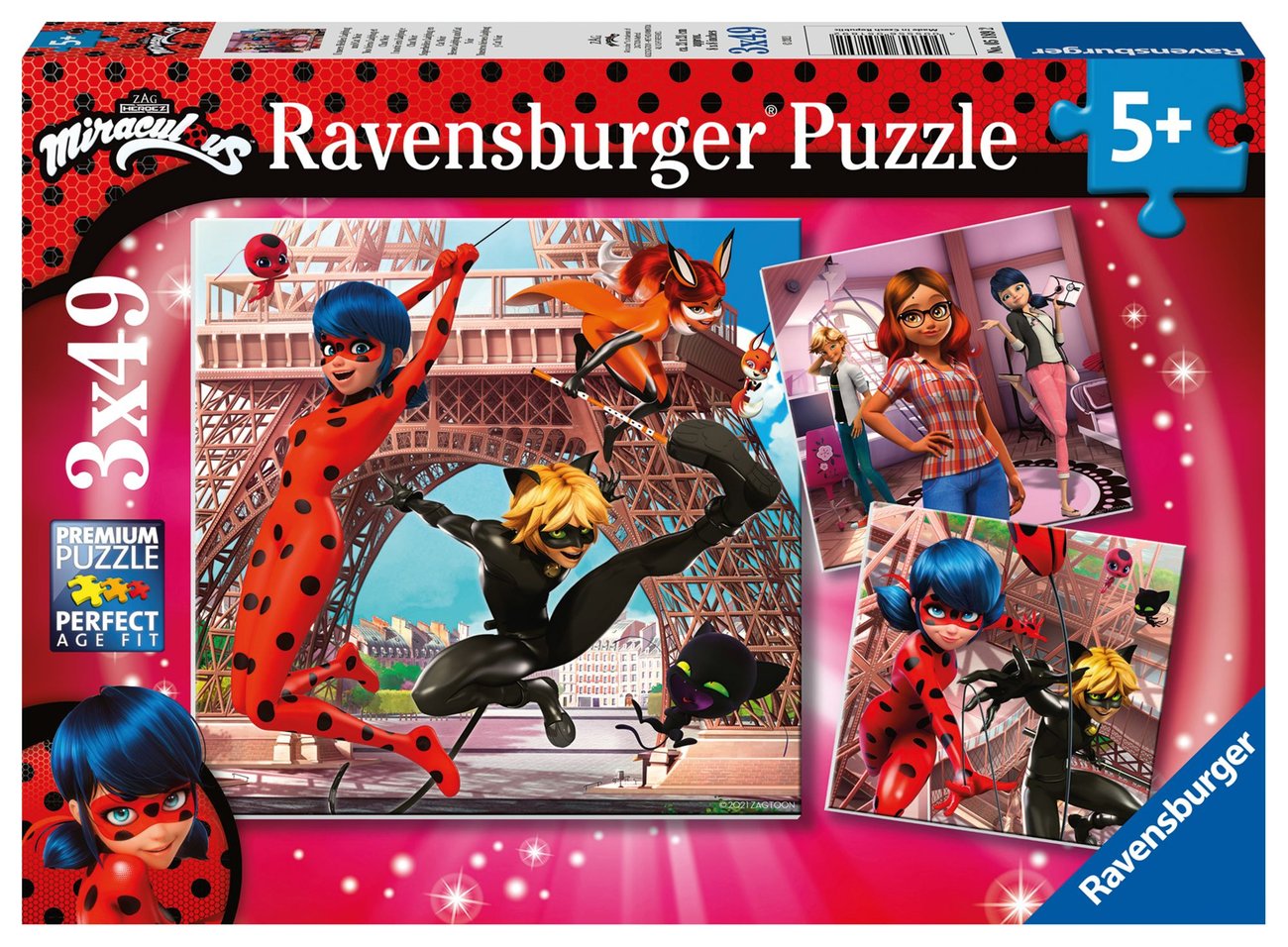 Miraculous-Puzzle, 3 X 49 Teile