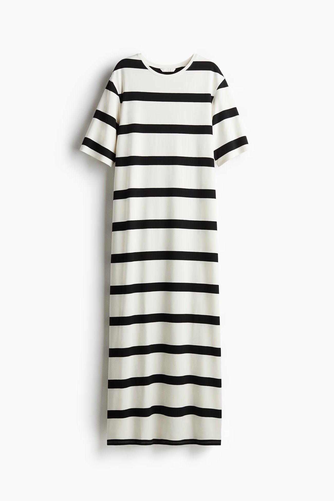 Langes T-Shirt-Kleid mit Streifen