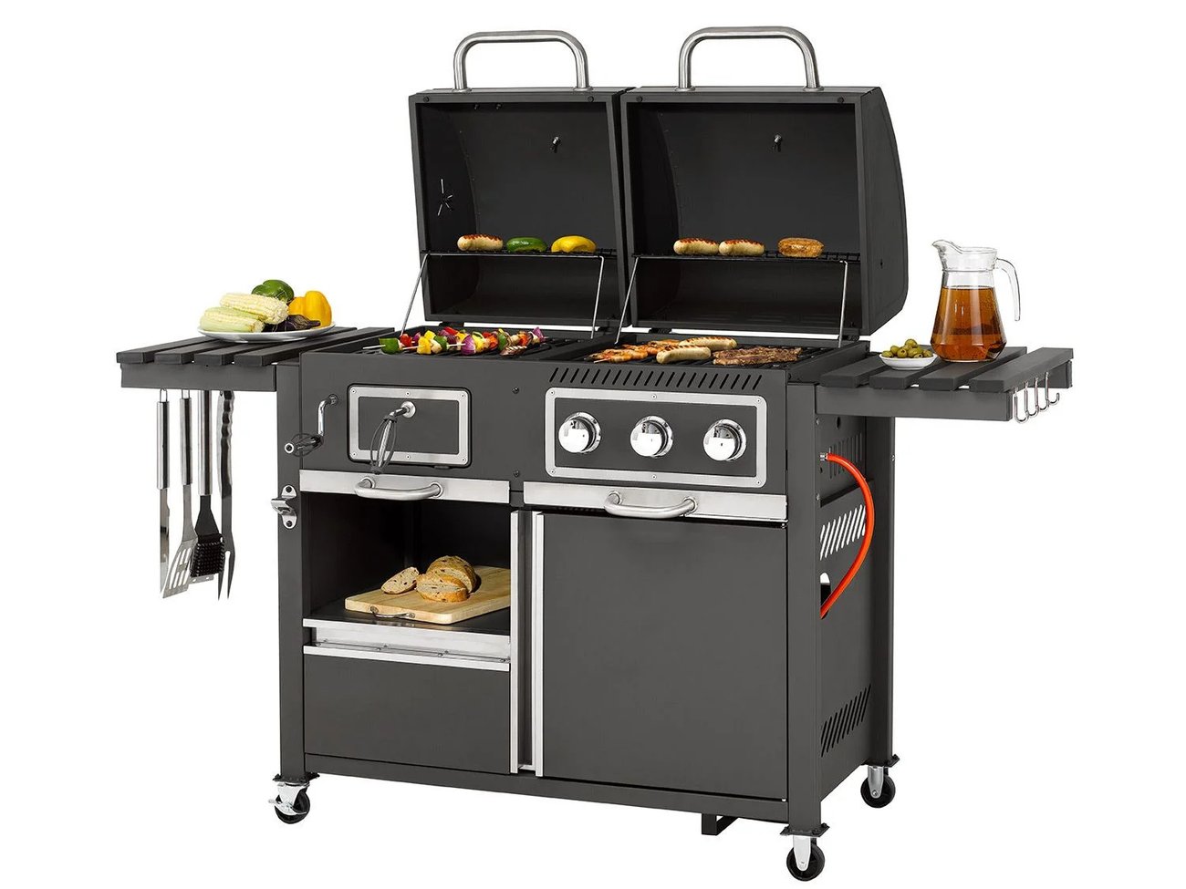 tepro Kohle-Gas-Grill »Toronto Kombi«, 8,7 kW Leistung