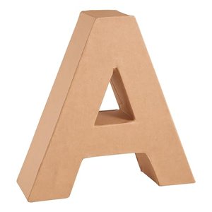 Papp - Buchstabe A, Buchstabe aus brauner Pappe