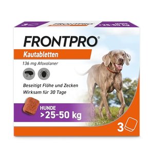 Frontpro 136 mg für Hunde 25-50 kg 3 Kautabletten