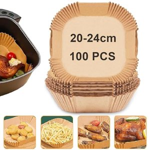 Backpapier für Heißluftfritteuse, 100 Stück