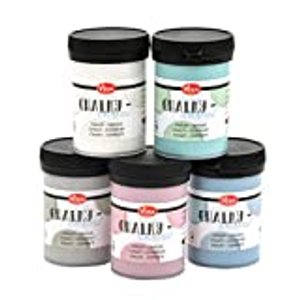 Viva Decor® Chalky Kreidefarbe (Pastell: Weiß, Rosa, Blau, Grün, Grau) 