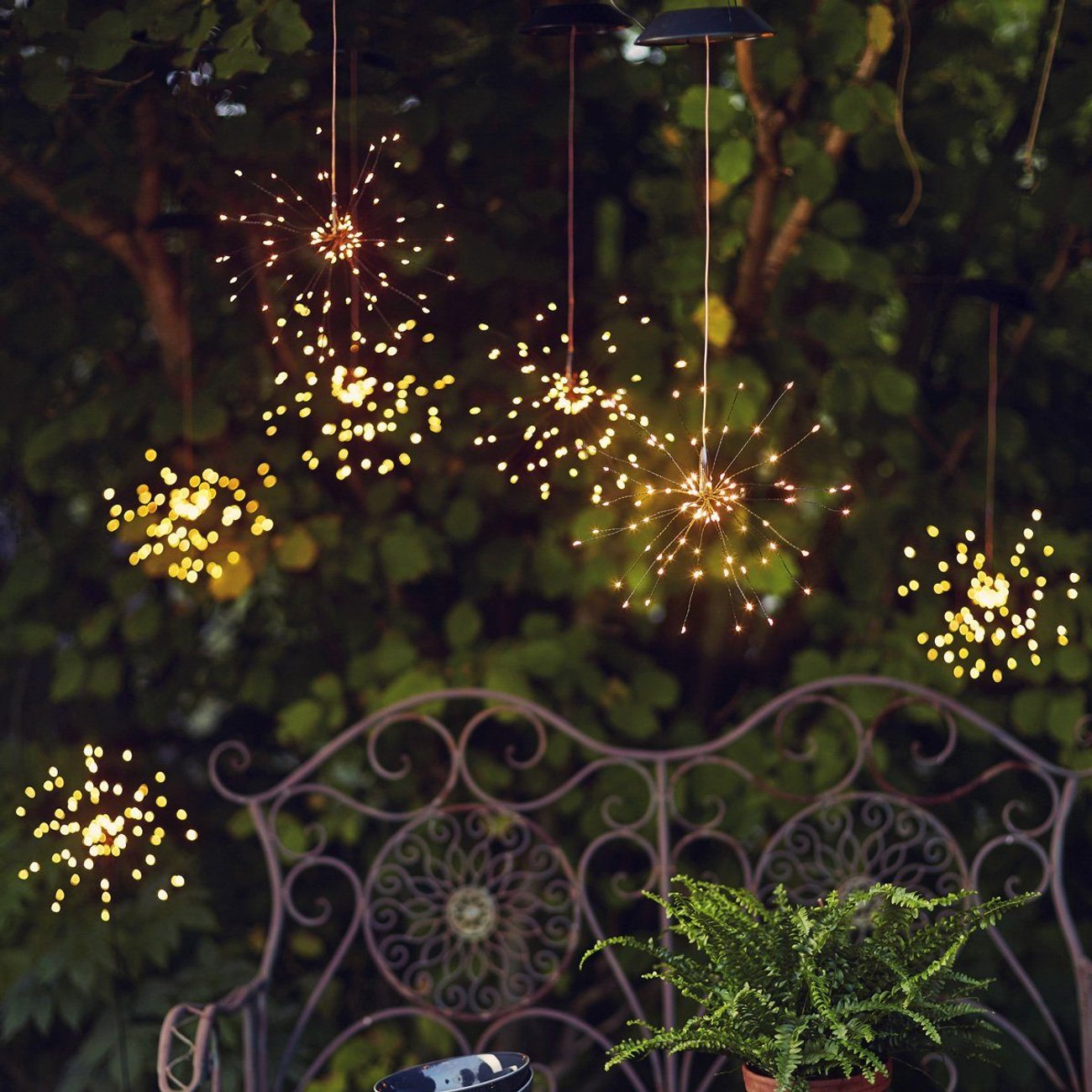 LED Solarleuchte Feuerwerk