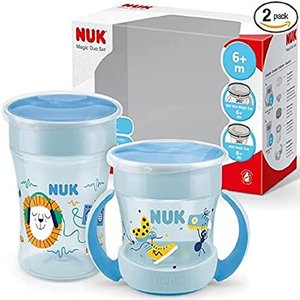 NUK Magic Cup & Mini Magic Cup Trinklernbecher, Duo-Set | auslaufsicherer 360°-Trinkrand | ab 6 Mona