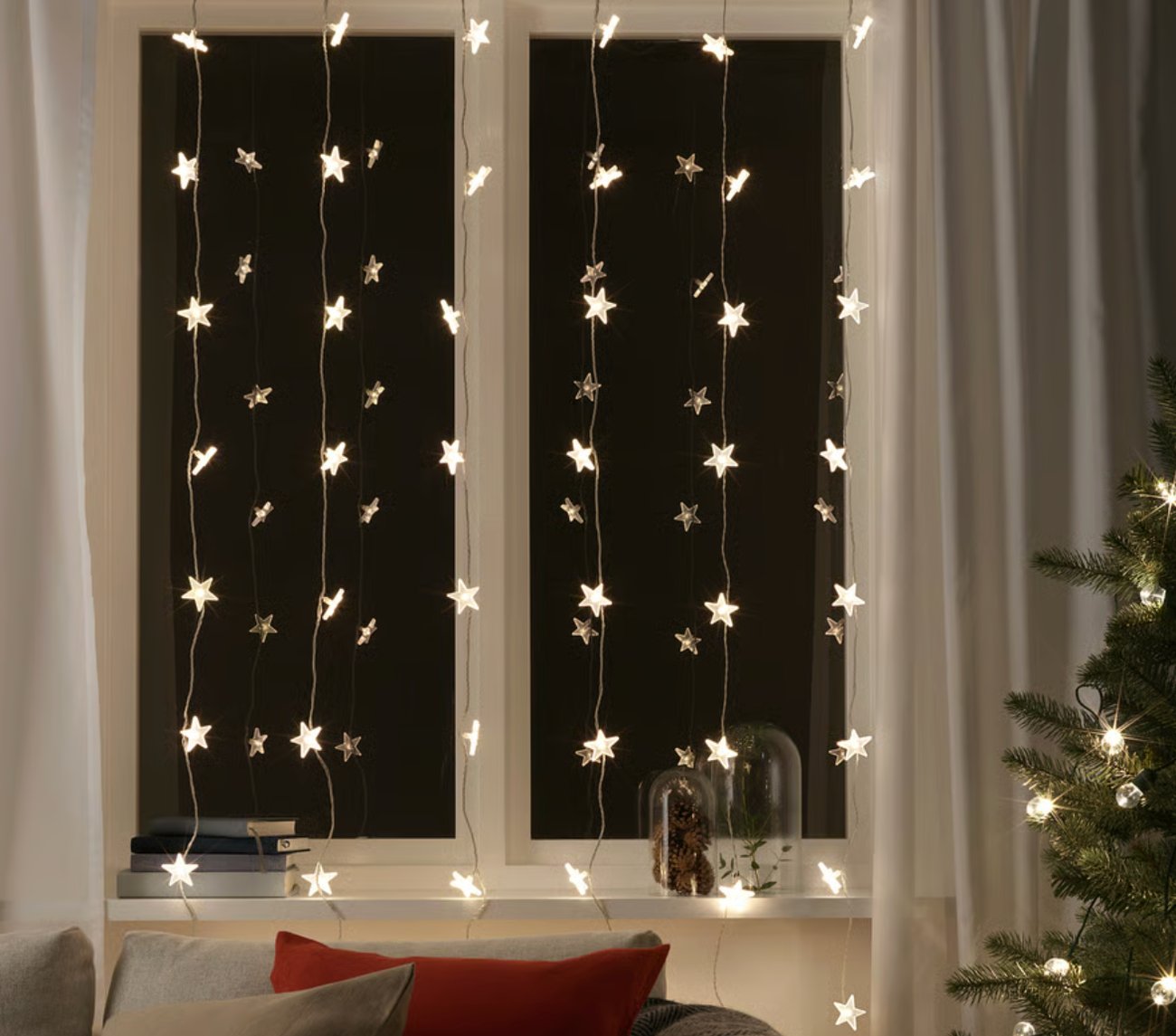 STRÅLA Lichtervorhang (48)/LED - für draußen Stern